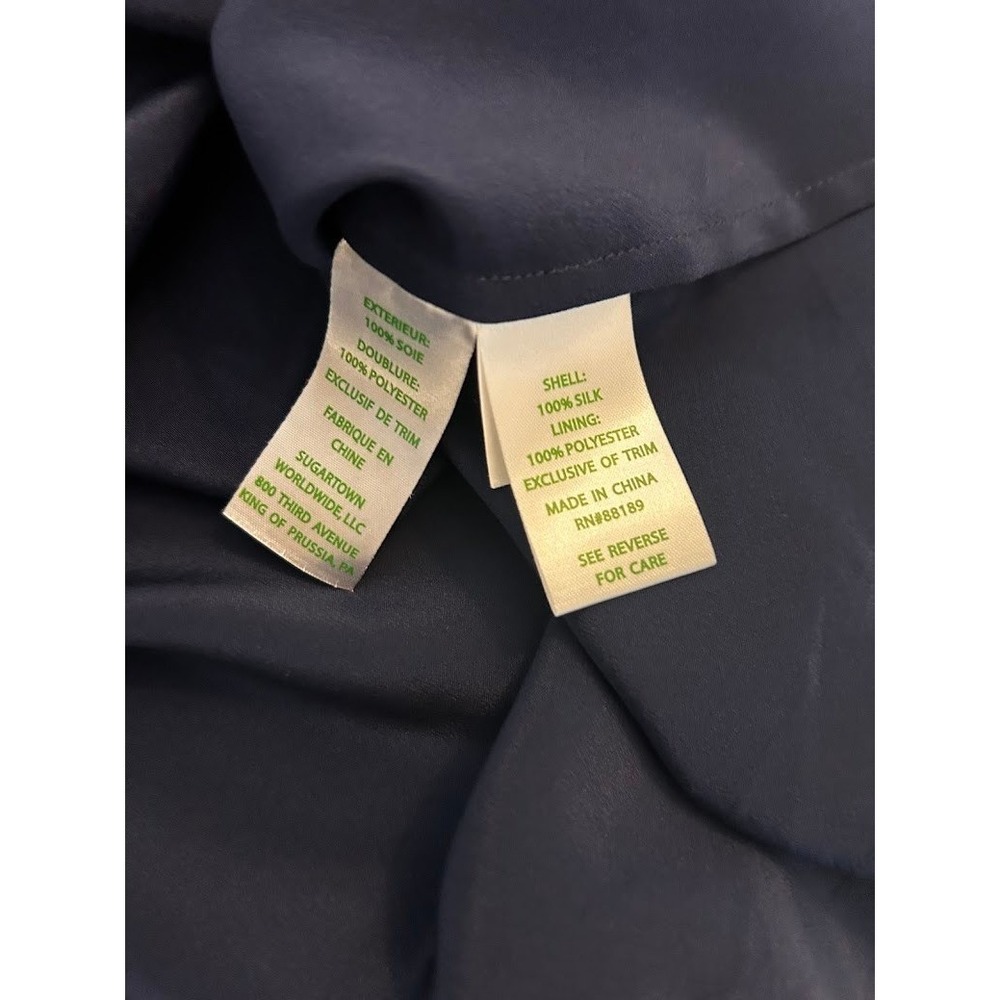 Lilly Pulitzer Navy Blue Gold Kelsea Empire Waist Dress Womens Size 4 Cocktail - Picture 9 of 9